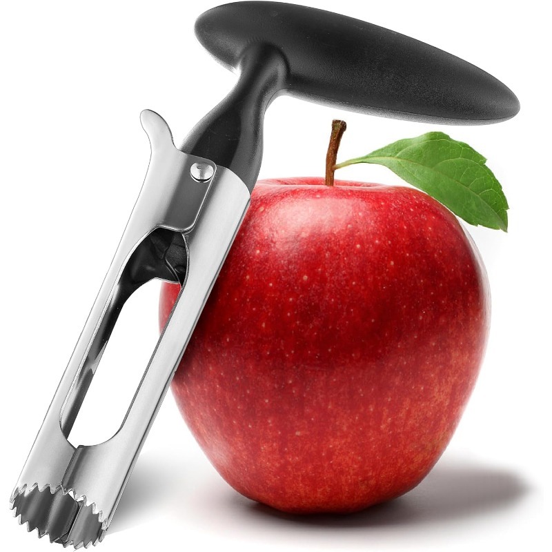 Apple Corer Slicer - 인체공학적 그립이 있는 애플 코어러, 스테인리스
