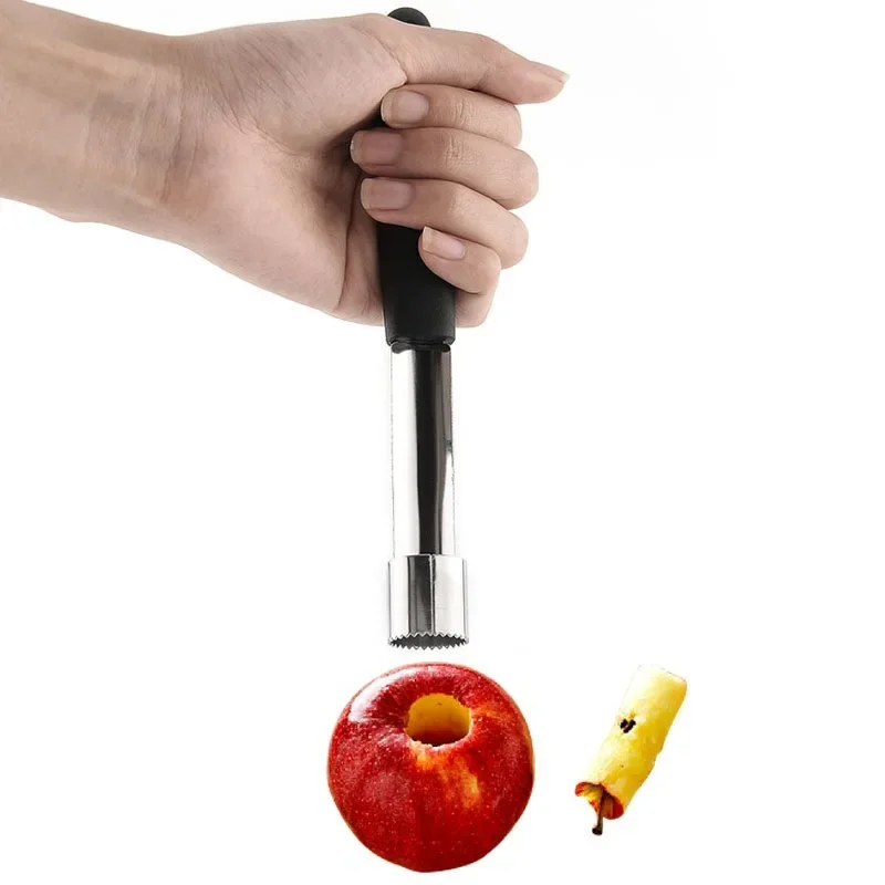 Apple Corer Slicer - 스테인레스 스틸 애플 Corer 레드 날짜