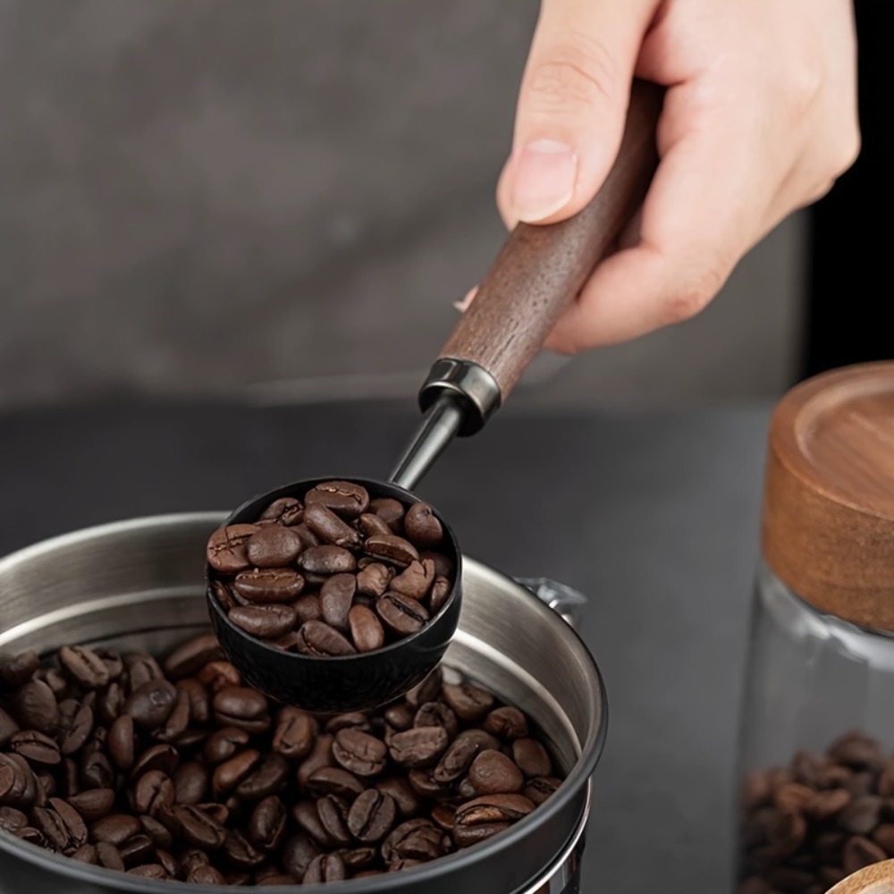 Kitchen Gadgets Under $25 - 30ml 호두나무 커피 스쿠프 스테인레스 스틸