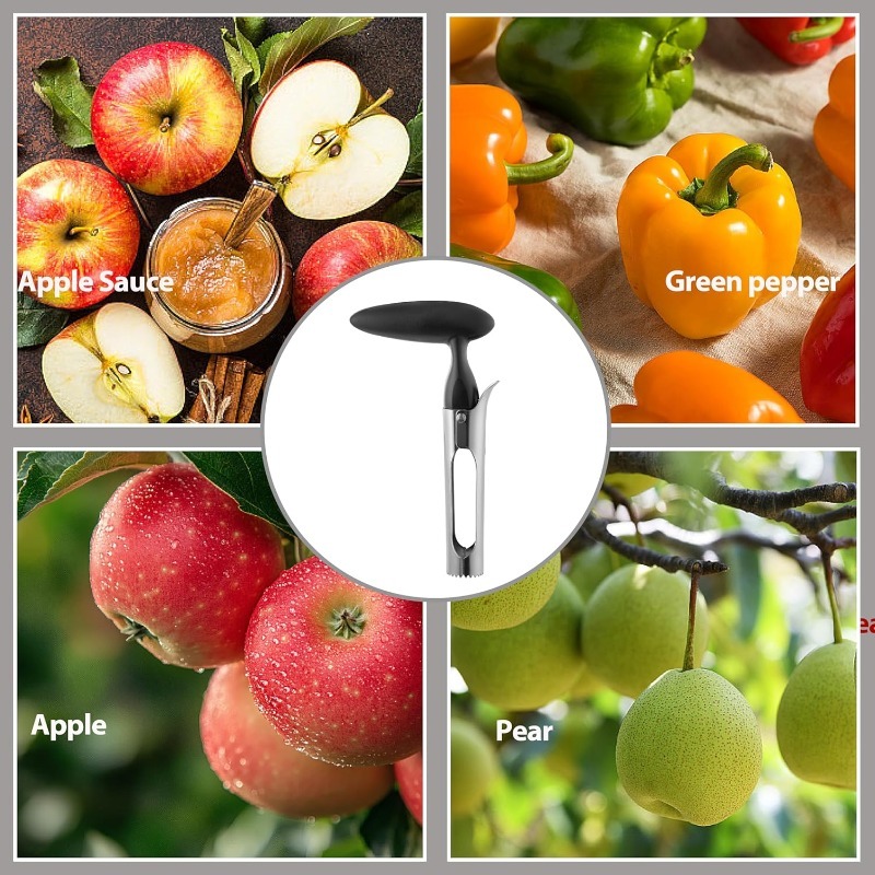 인체공학적 그립이 있는 애플 코어러, 스테인리스 스틸  - Apple Corer Slicer 리뷰 및 가격