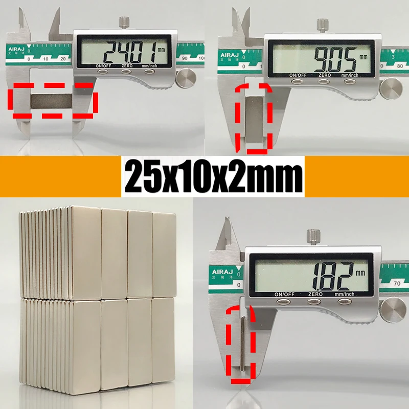 5-200pcs 25x10x2mm 자석 블록 사각형 냉 - Kitchen Gadgets Under $25 리뷰 및 가격