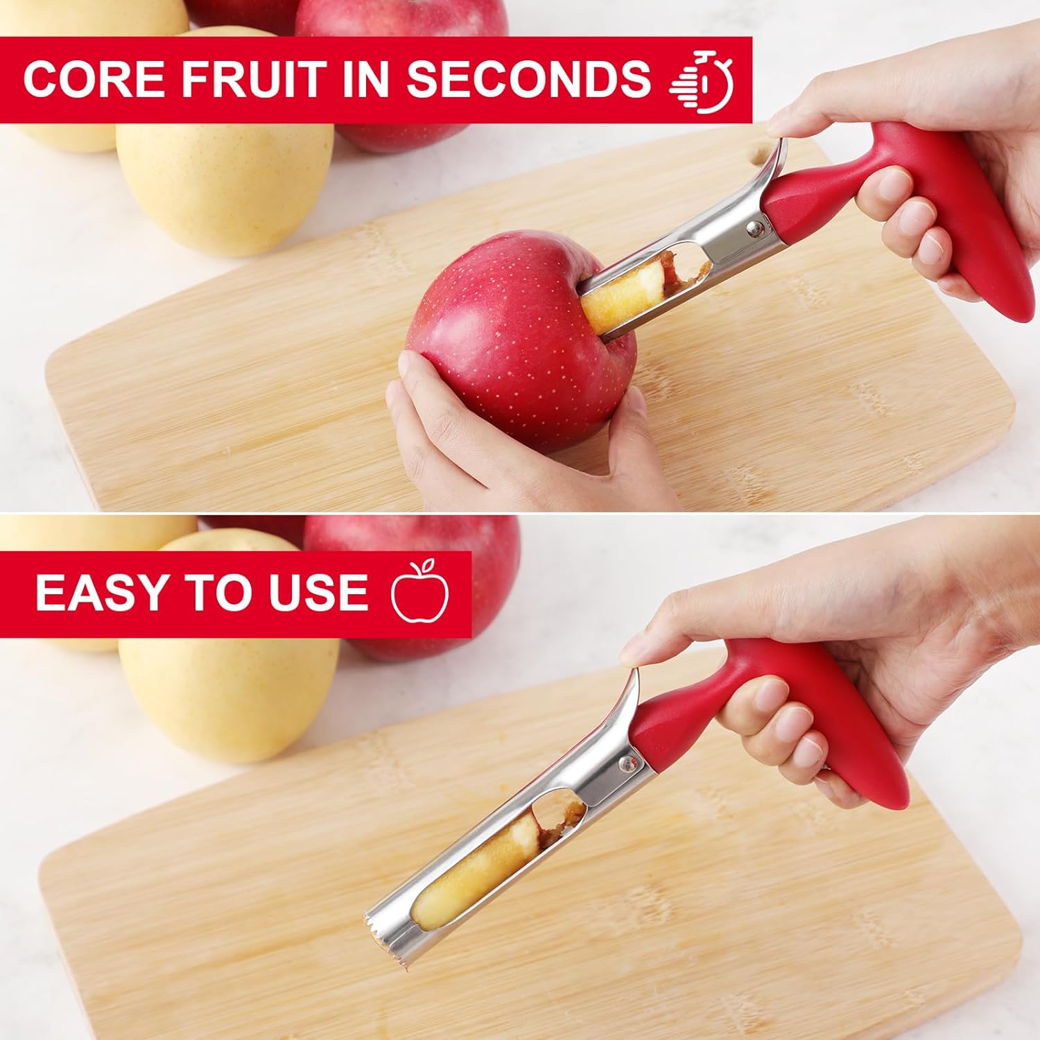 프리미엄 스테인레스 스틸 주방 애플 코어 도구, 울트라 - Apple Corer Slicer 리뷰 및 가격