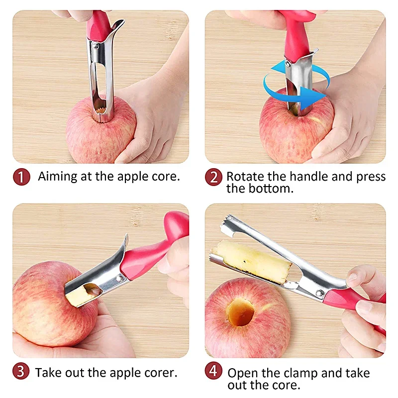 프리미엄 사과 코어러 스테인리스 스틸 사과 배 코어 제 - Apple Corer Slicer 리뷰 및 가격