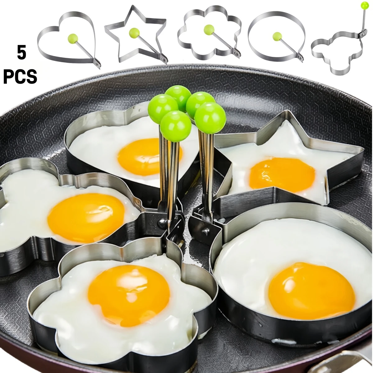 프리미엄 스테인레스 스틸 하트 모양 계란 후라이 몰드, - Kitchen Gadgets To Have 리뷰 및 가격
