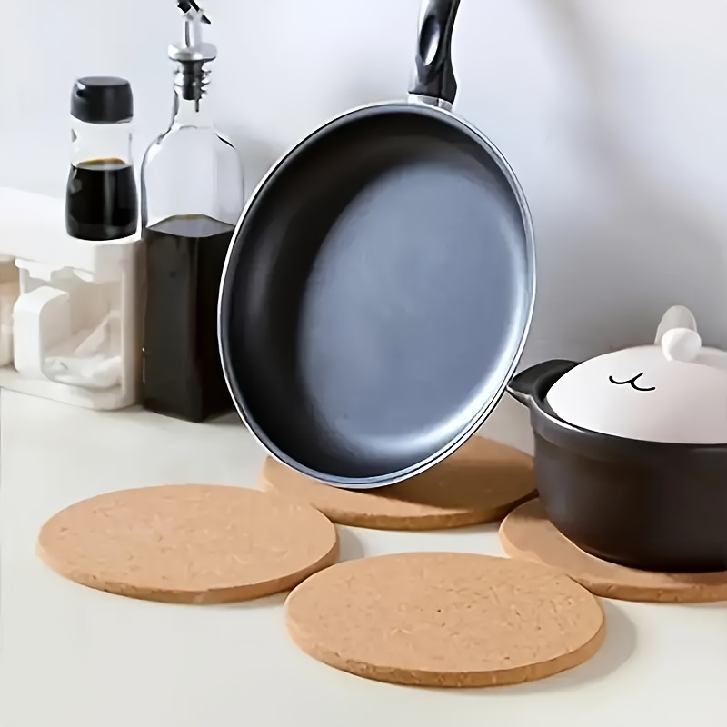 4개 코르크 냄비받침 내열 원형 팬 홀더 그릇 받침대  - Kitchen Gadgets In Japan 리뷰 및 가격