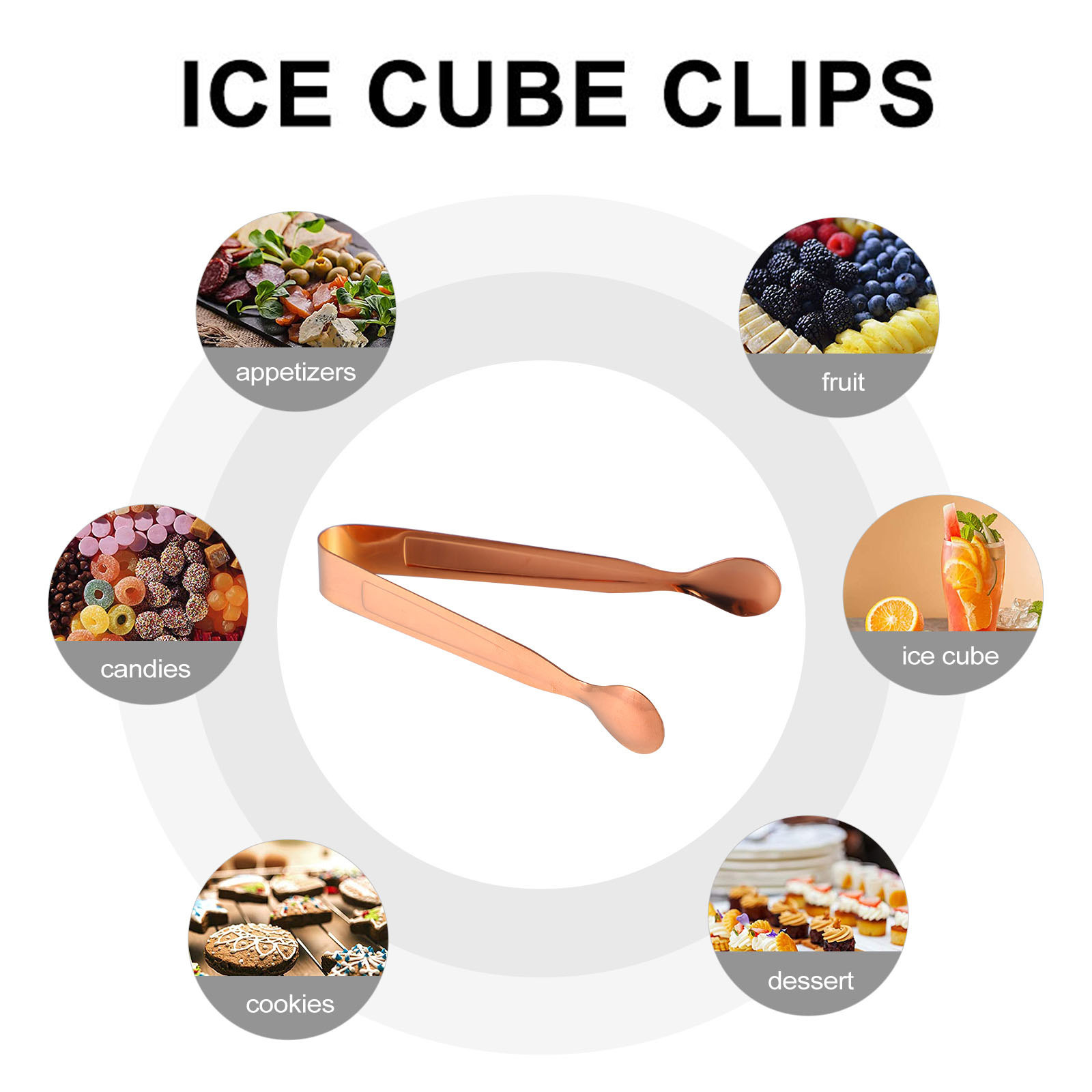 8개 세트, 녹슬지 않는 스테인리스 스틸 아이스 집게, - Kitchen Gadgets That Are Useful 리뷰 및 가격